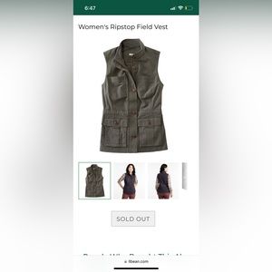 L.L Bean women’s ripstop field vest